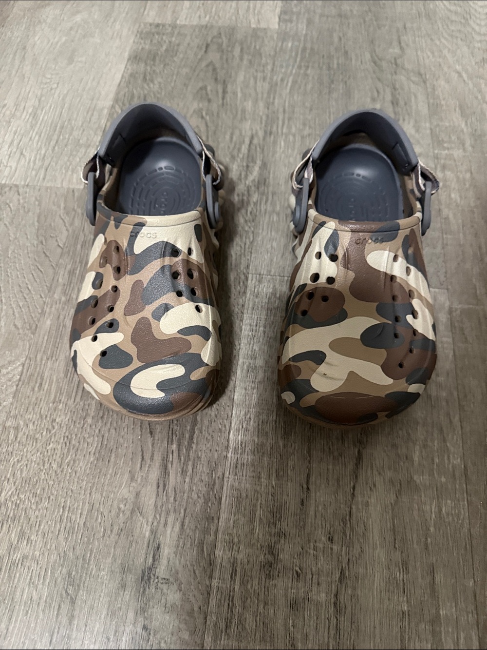 CROCS Kids Camo Classic Clog - Brown, Tan & Black
